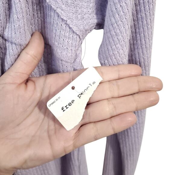 Free People Must Have Henley top in Lilac Womens XS boho hippie - Picture 7 of 15